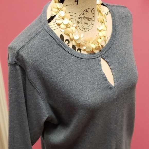 Cherokee 💟 Blue Sweater Blouse Top Size XL - Picture 4 of 6